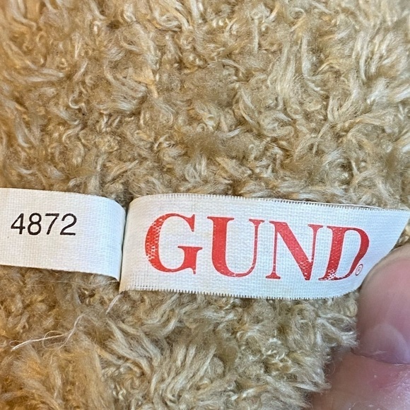 Gund Braun Thermoscan 9” Promo Bear with Blue ribbon 1986 - Picture 8 of 8